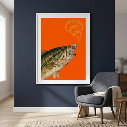 Bass on the Phone Wall Art Decor preview 9