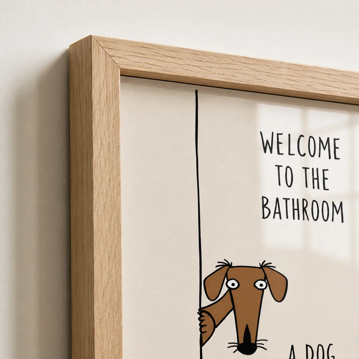 Bathroom Dog Humor Wall Art Decor - Wall Art Decor - packaging