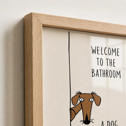 Bathroom Dog Humor Wall Art Decor - Wall Art Decor - packaging