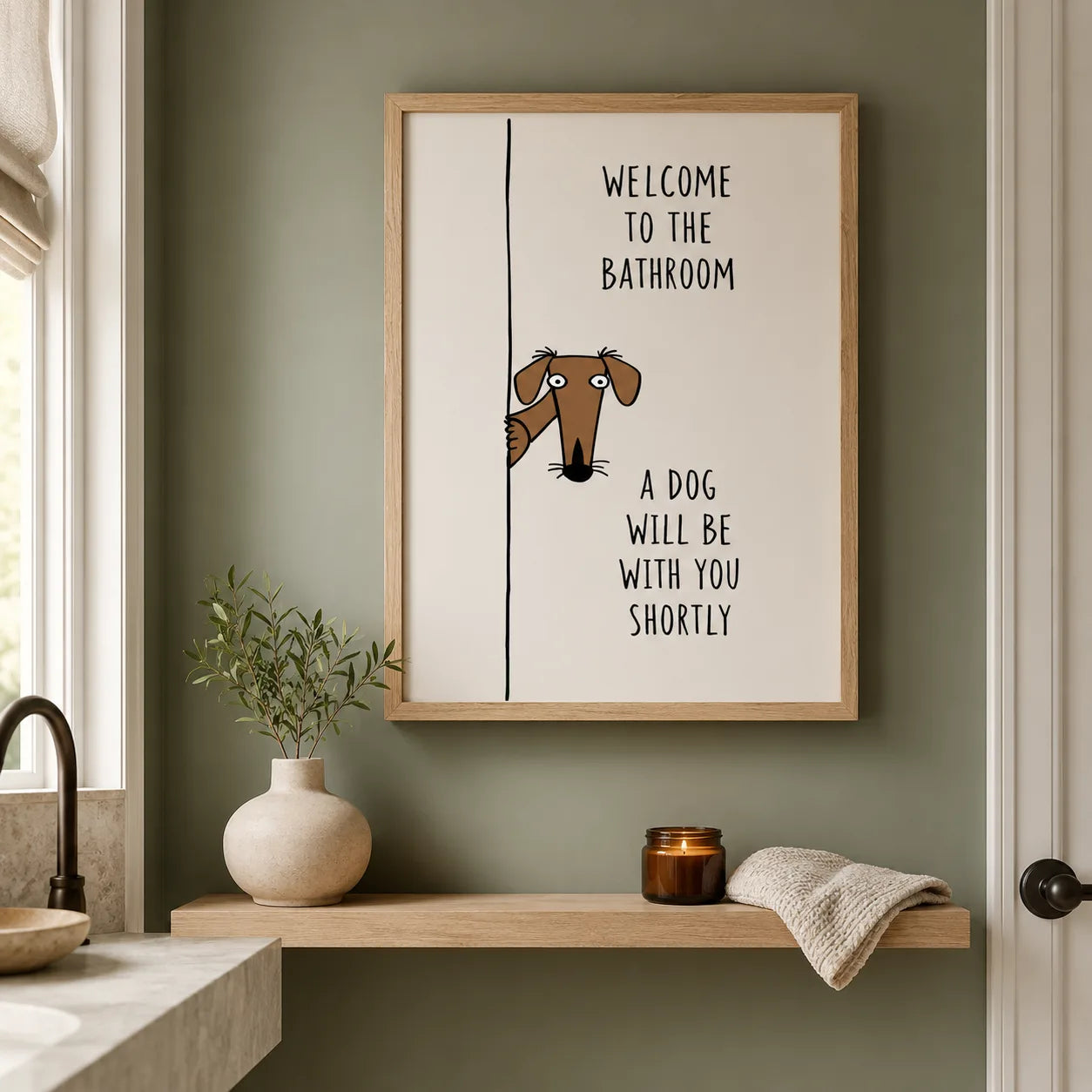 Bathroom Dog Humor Wall Art Decor - Wall Art Decor - view 11