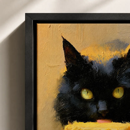 Black Cat Eating Cake Wall Art Decor - Wall Art Decor - packaging
