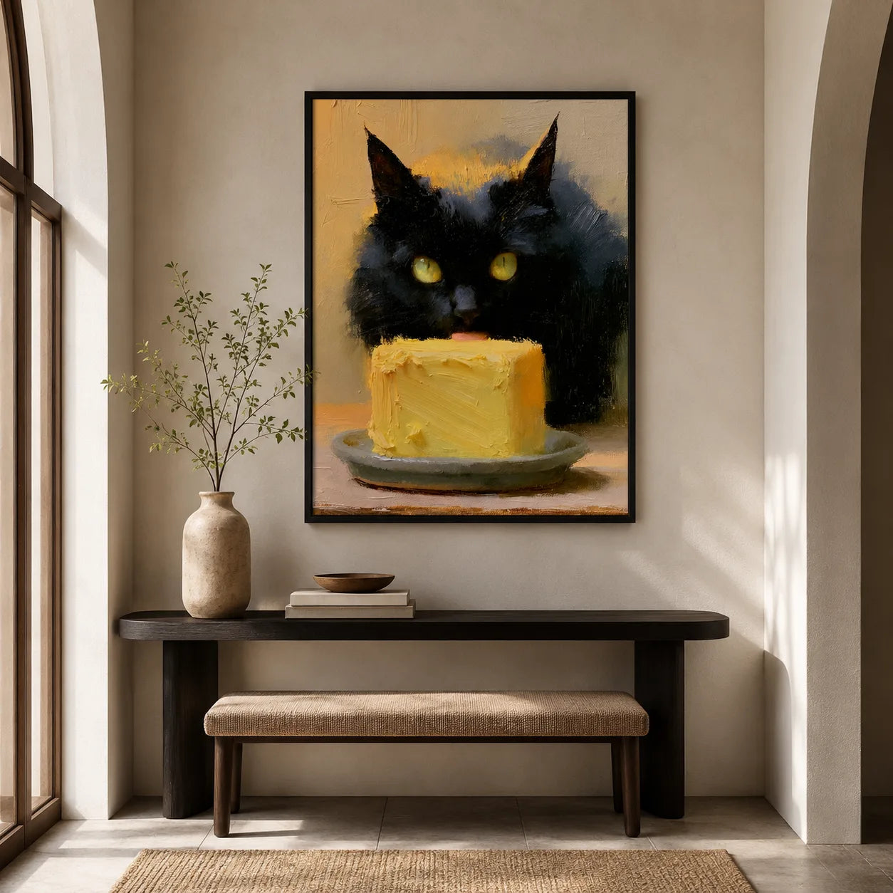 Black Cat Eating Cake Wall Art Decor - Wall Art Decor - view 11