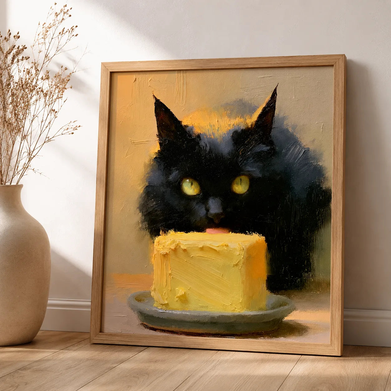 Black Cat Eating Cake Wall Art Decor - Wall Art Decor - view 12