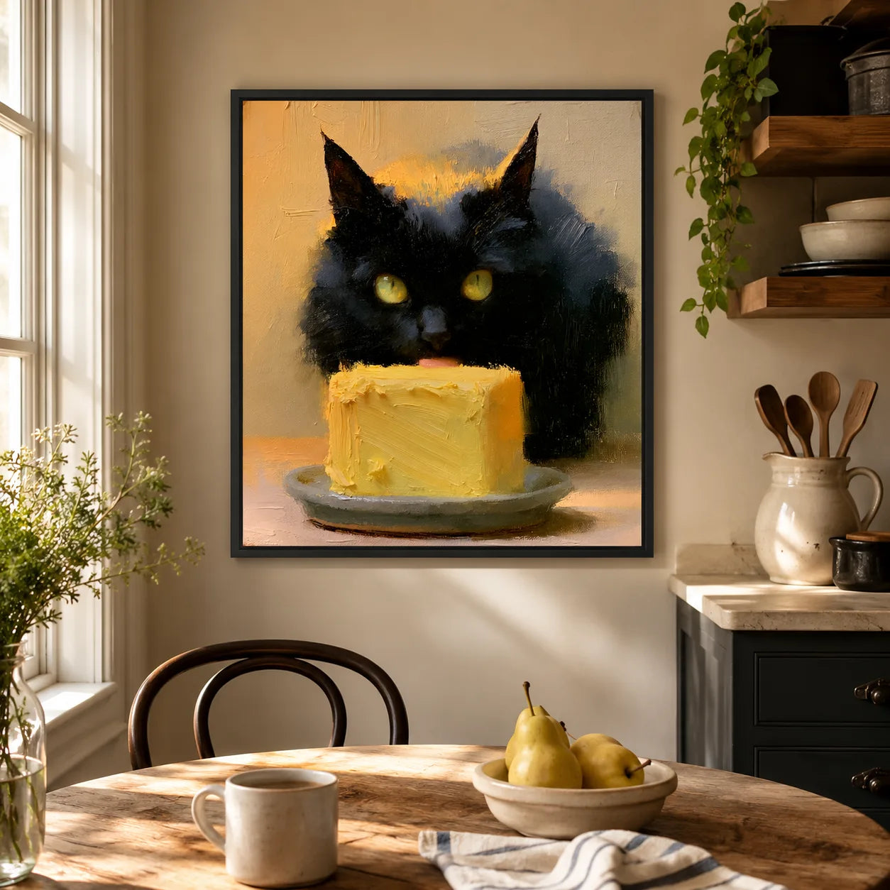 Black Cat Eating Cake Wall Art Decor - Wall Art Decor - view 14
