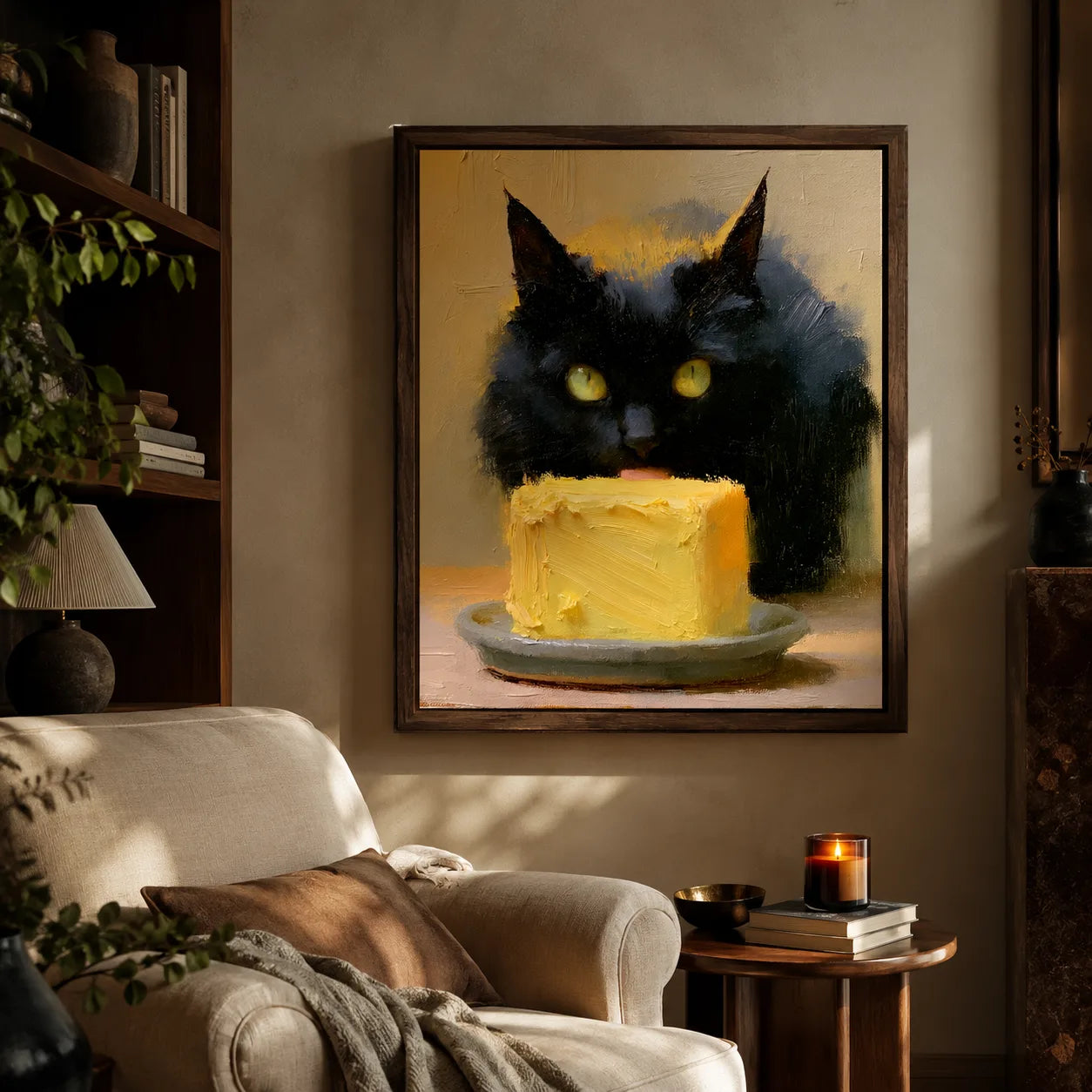 Black Cat Eating Cake Wall Art Decor - Wall Art Decor - view 16