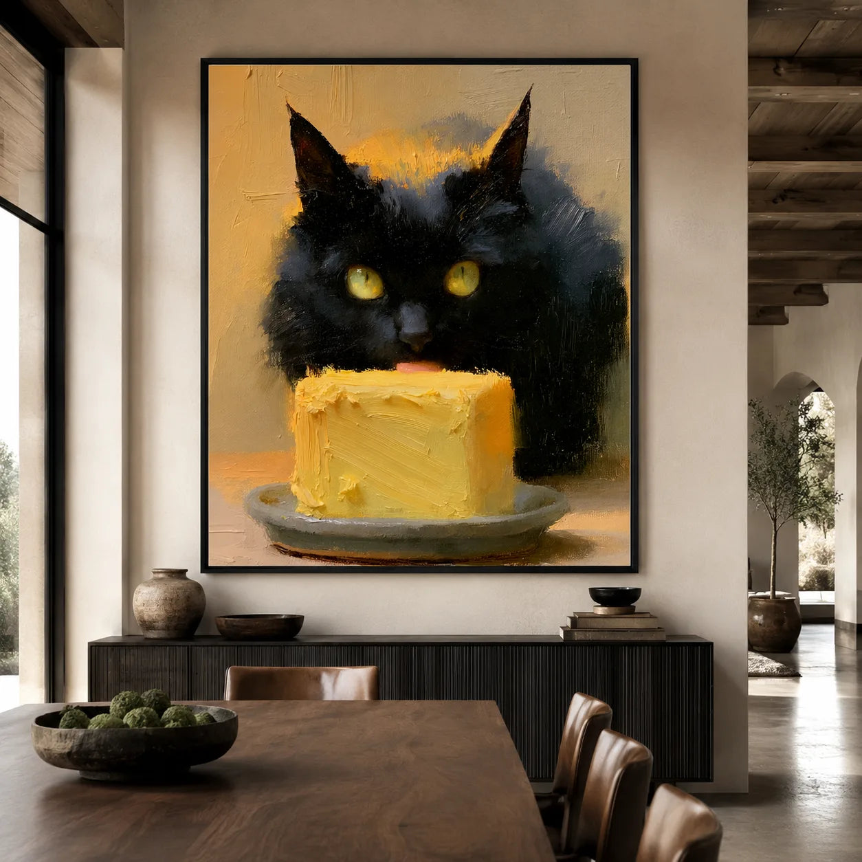 Black Cat Eating Cake Wall Art Decor - Wall Art Decor - view 17