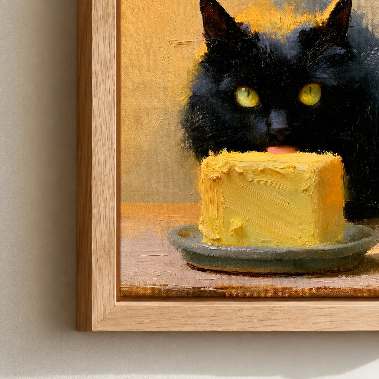 Black Cat Eating Cake Wall Art Decor - Wall Art Decor - view 19