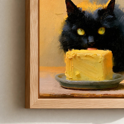 Black Cat Eating Cake Wall Art Decor - Wall Art Decor - view 19