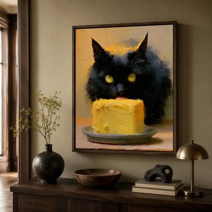 Black Cat Eating Cake Wall Art Decor - Wall Art Decor - view 21