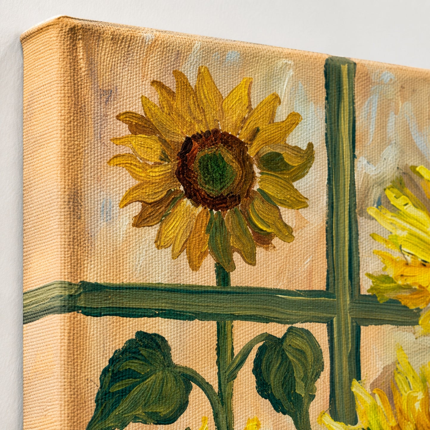 Black Cat in the Sunflowers Wall Art Decor preview 8
