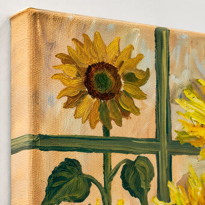 Black Cat in the Sunflowers Wall Art Decor preview 8