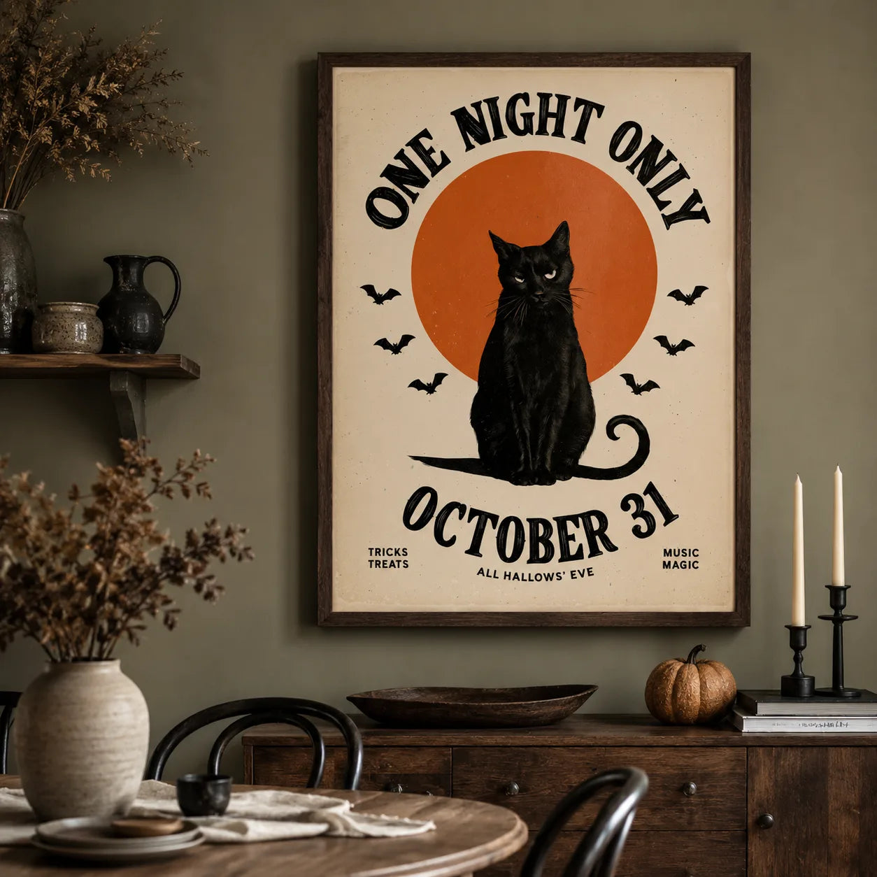 Black Cat One Night Only Wall Art Decor - Wall Art Decor - view 11