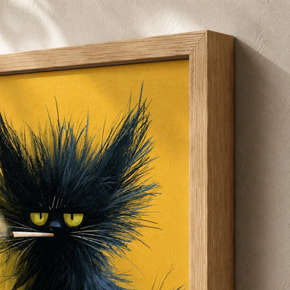 Black Cat Smoking Wall Art Decor - Wall Art Decor - packaging