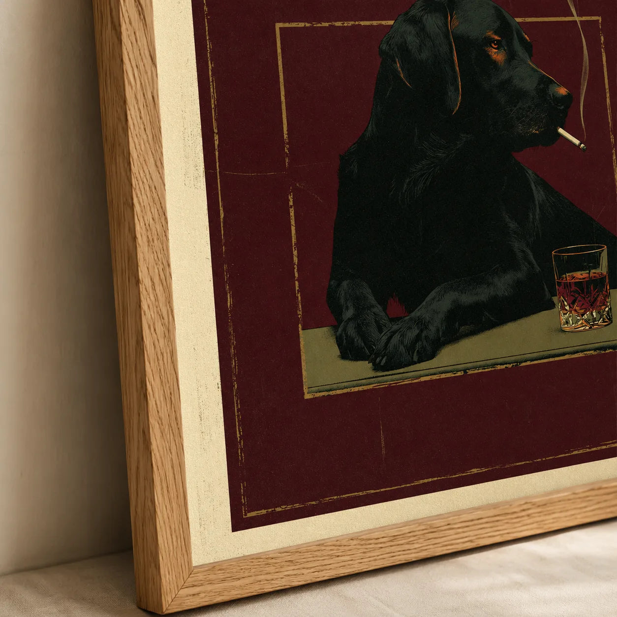 Black Labrador Whiskey Wall Art Decor - Wall Art Decor - packaging