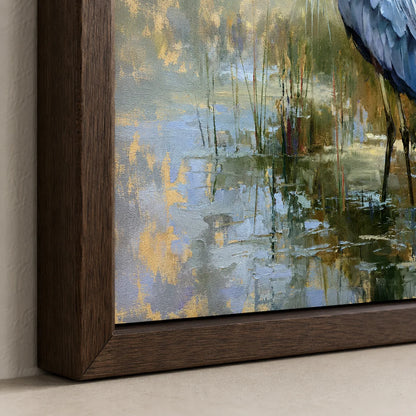 Blue Heron Marsh Wall Art Decor - Wall Art Decor - packaging