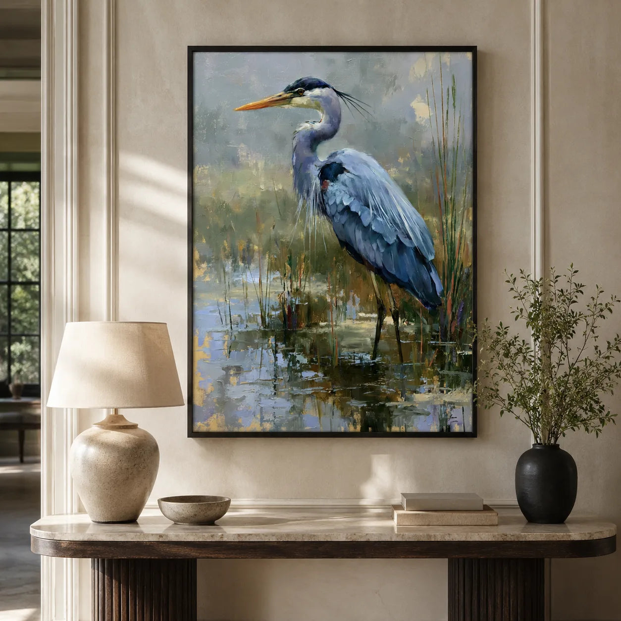 Blue Heron Marsh Wall Art Decor - Wall Art Decor - view 11