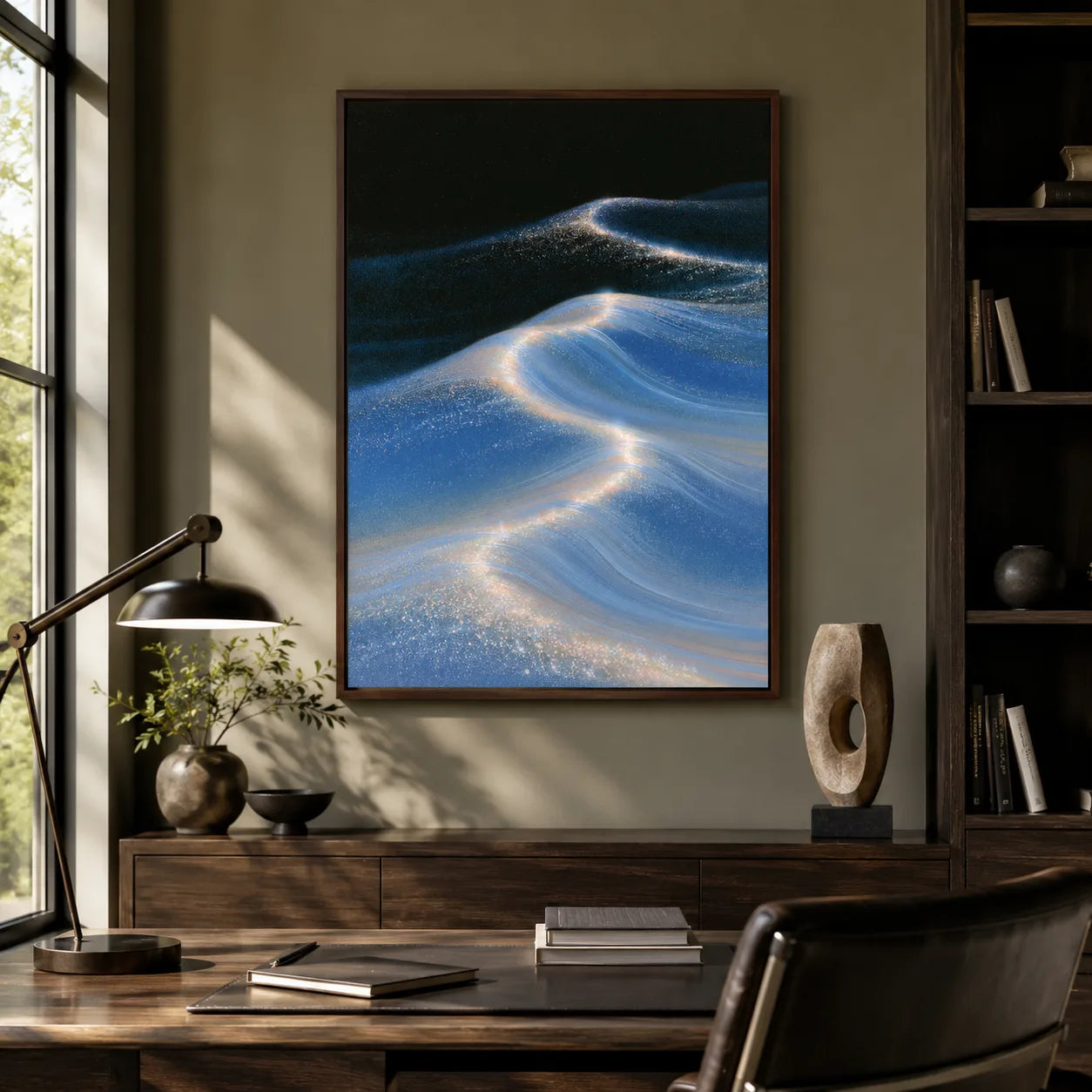 Blue Ocean Waves Wall Art Decor - Wall Art Decor - alternate angle