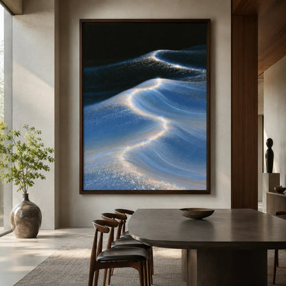 Blue Ocean Waves Wall Art Decor - Wall Art Decor - close up