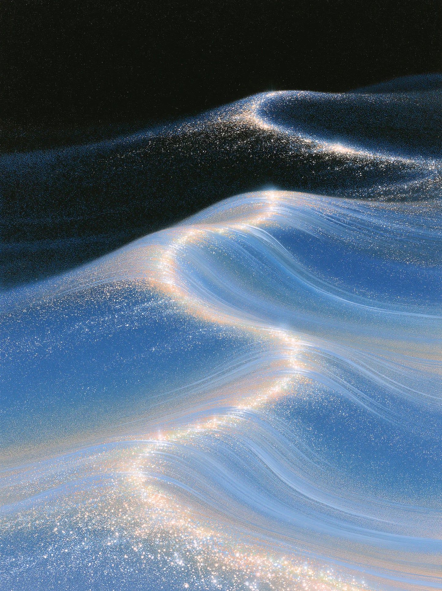 Blue Ocean Waves Wall Art Decor - Wall Art Decor - front view