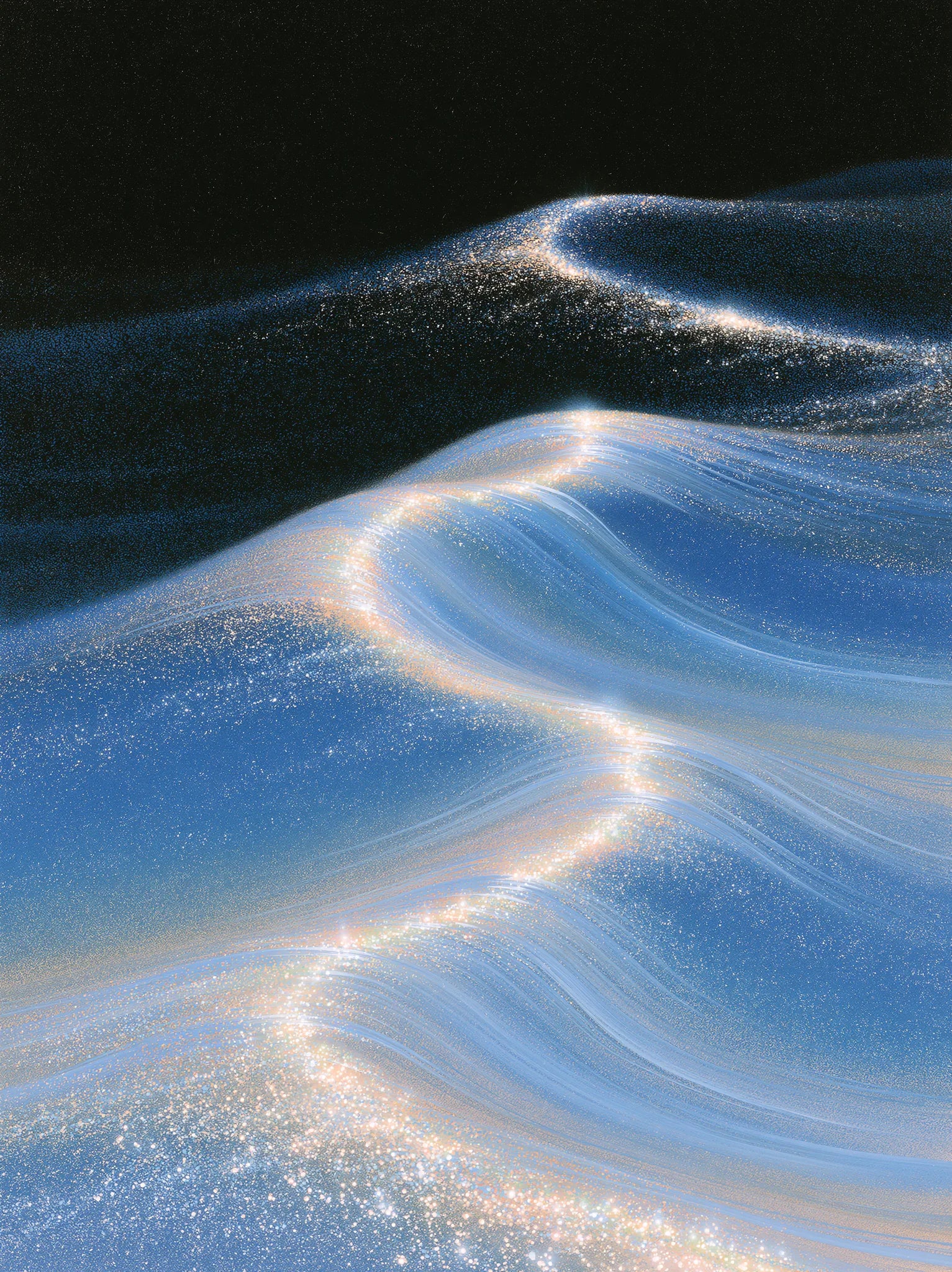Blue Ocean Waves Wall Art Decor - Wall Art Decor - front view