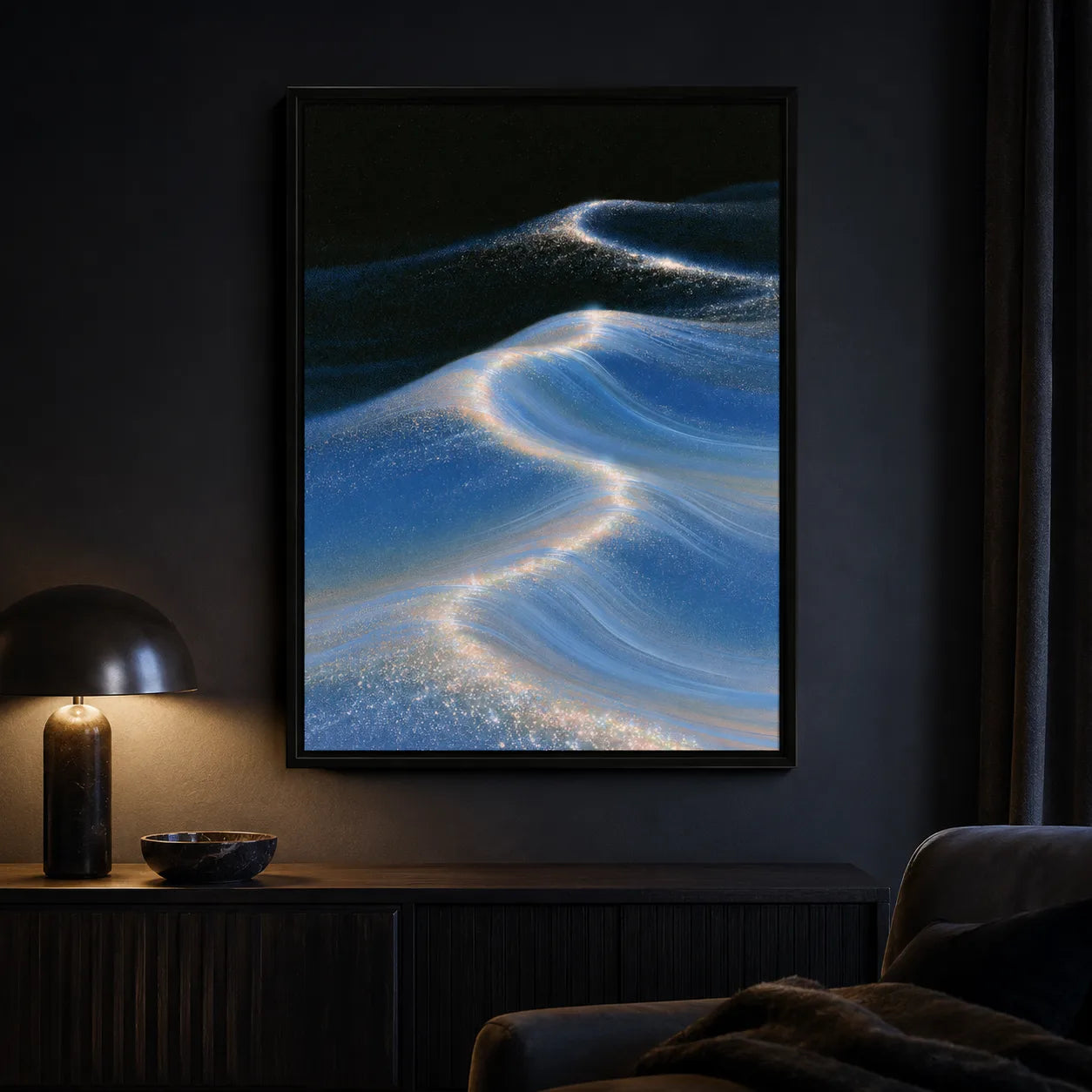 Blue Ocean Waves Wall Art Decor - Wall Art Decor - lifestyle