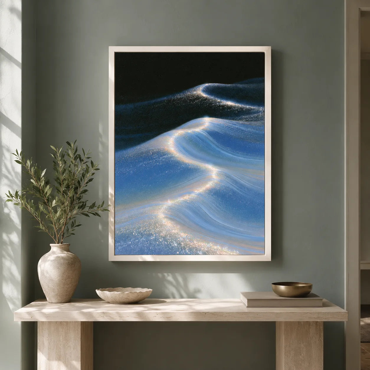 Blue Ocean Waves Wall Art Decor - Wall Art Decor - styled