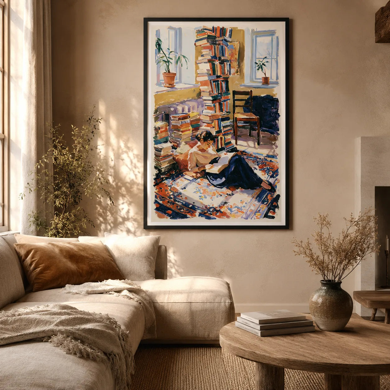 Book Lover Reading Nook Wall Art Decor - Wall Art Decor - alternate angle
