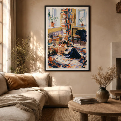 Book Lover Reading Nook Wall Art Decor - Wall Art Decor - alternate angle