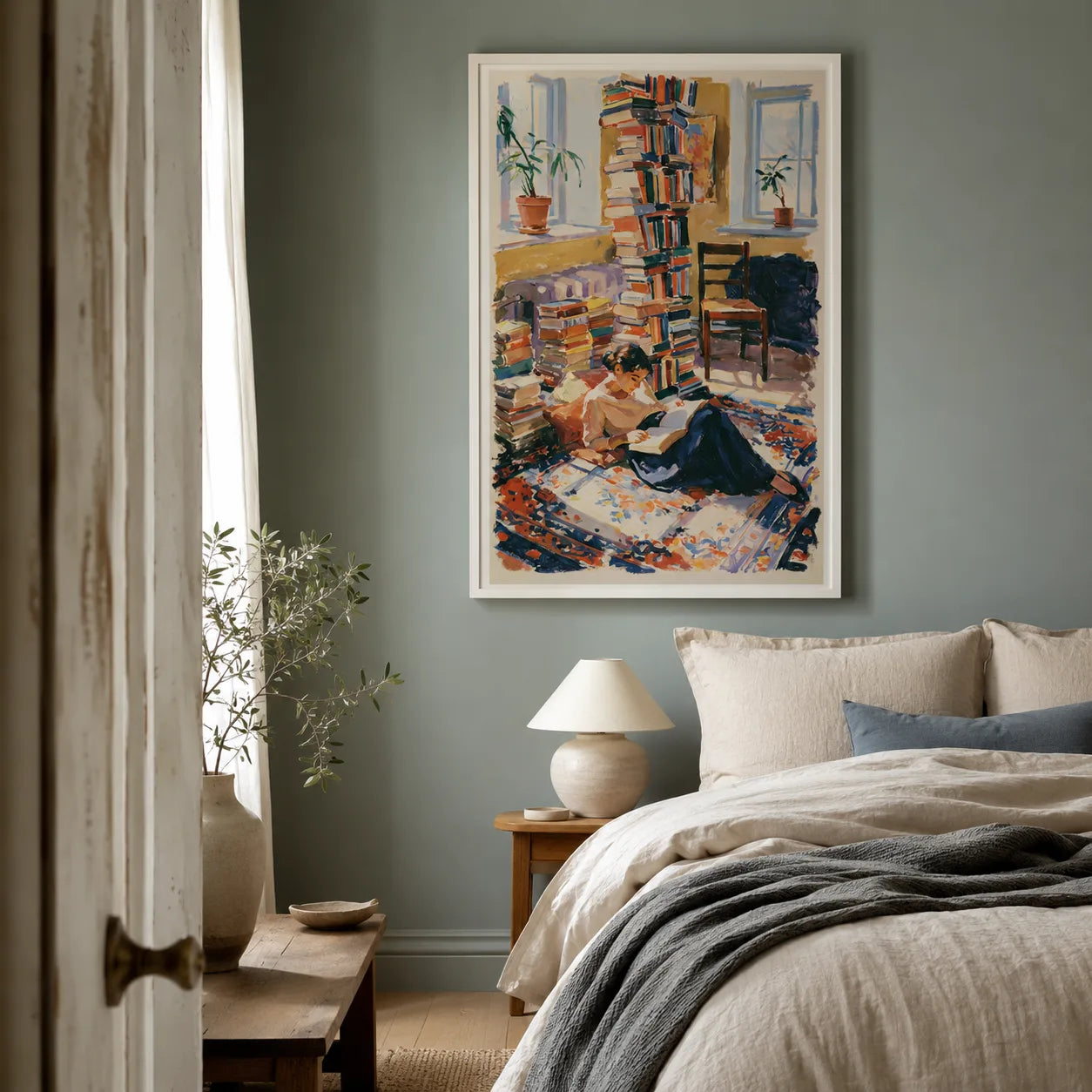 Book Lover Reading Nook Wall Art Decor - Wall Art Decor - detail