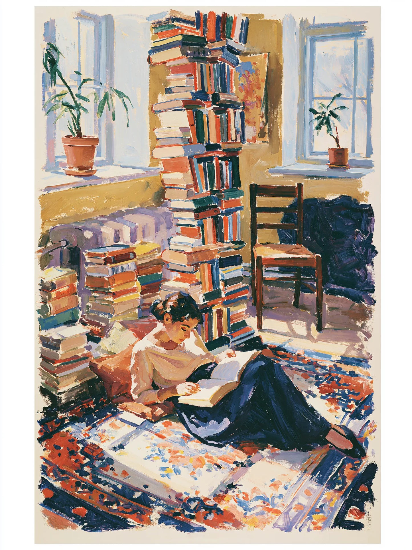 Book Lover Reading Nook Wall Art Decor - Wall Art Decor - front view