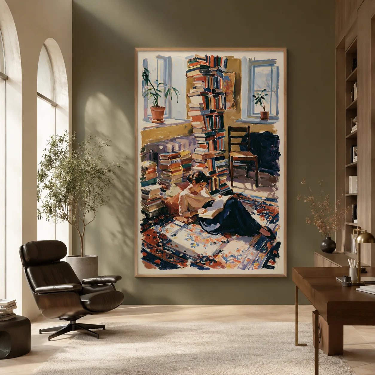 Book Lover Reading Nook Wall Art Decor - Wall Art Decor - in use