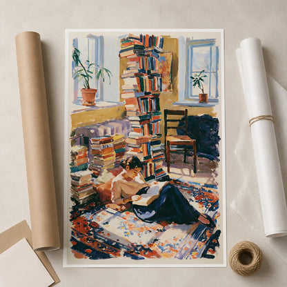 Book Lover Reading Nook Wall Art Decor - Wall Art Decor - packaging