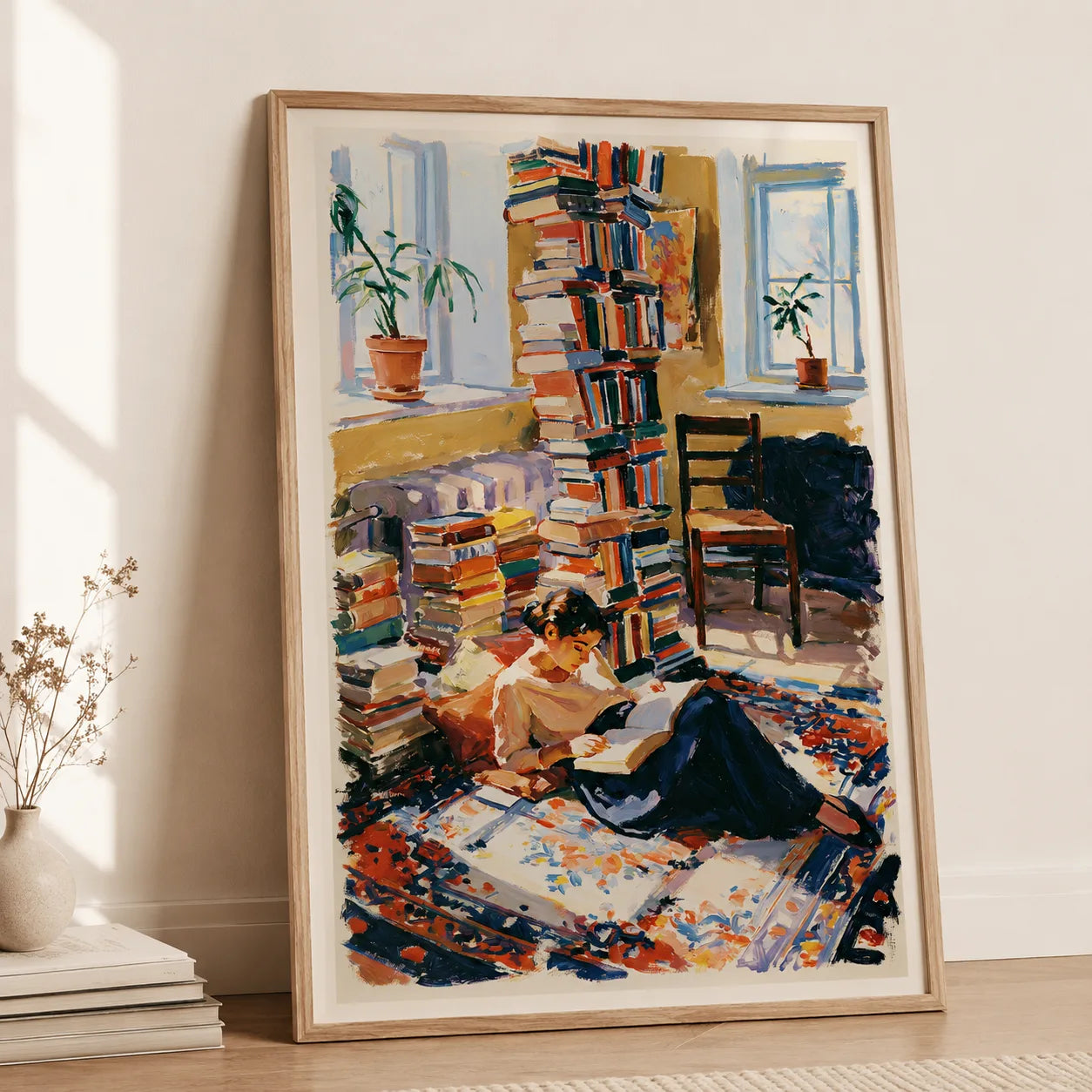 Book Lover Reading Nook Wall Art Decor - Wall Art Decor - side view