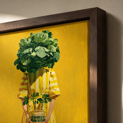 Botanical Plant Head Woman Wall Art Decor - Wall Art Decor - packaging