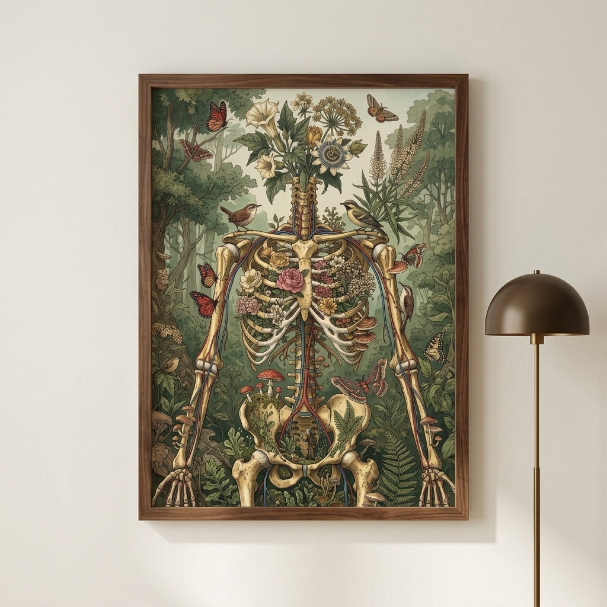 Botanical Skeleton Forest Wall Art Decor preview 11