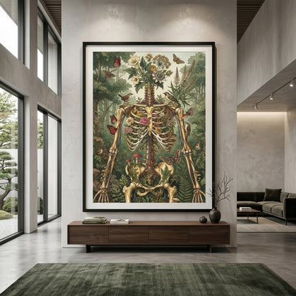 Botanical Skeleton Forest Wall Art Decor preview 6