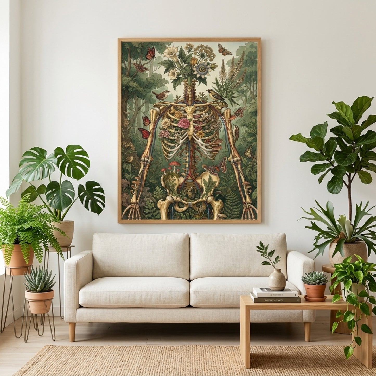 Botanical Skeleton Forest Wall Art Decor preview 8