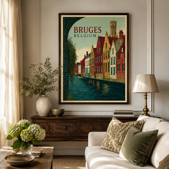 Bruges Belgium Canal Wall Art Decor