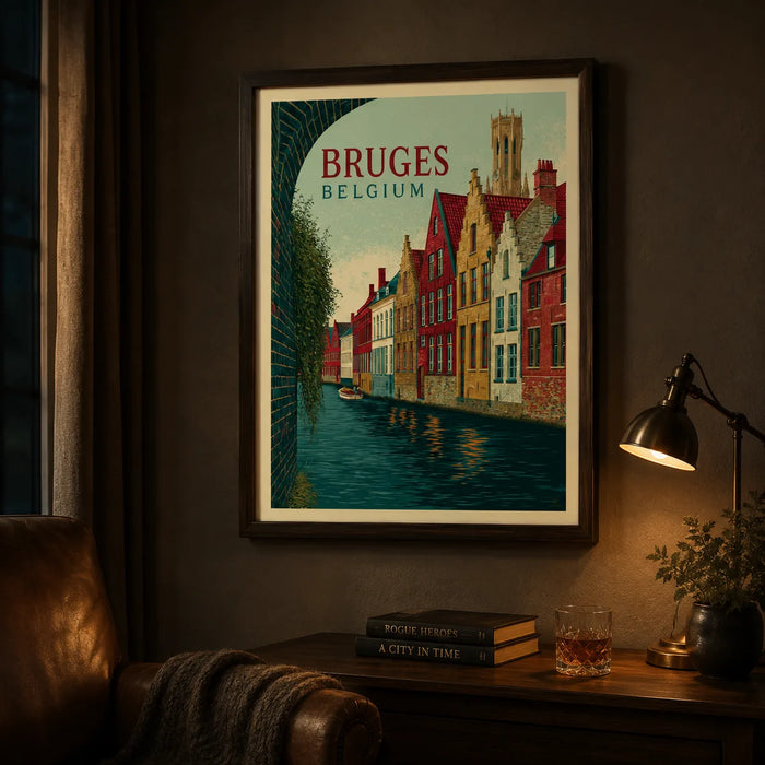 Bruges Belgium Canal Wall Art Decor