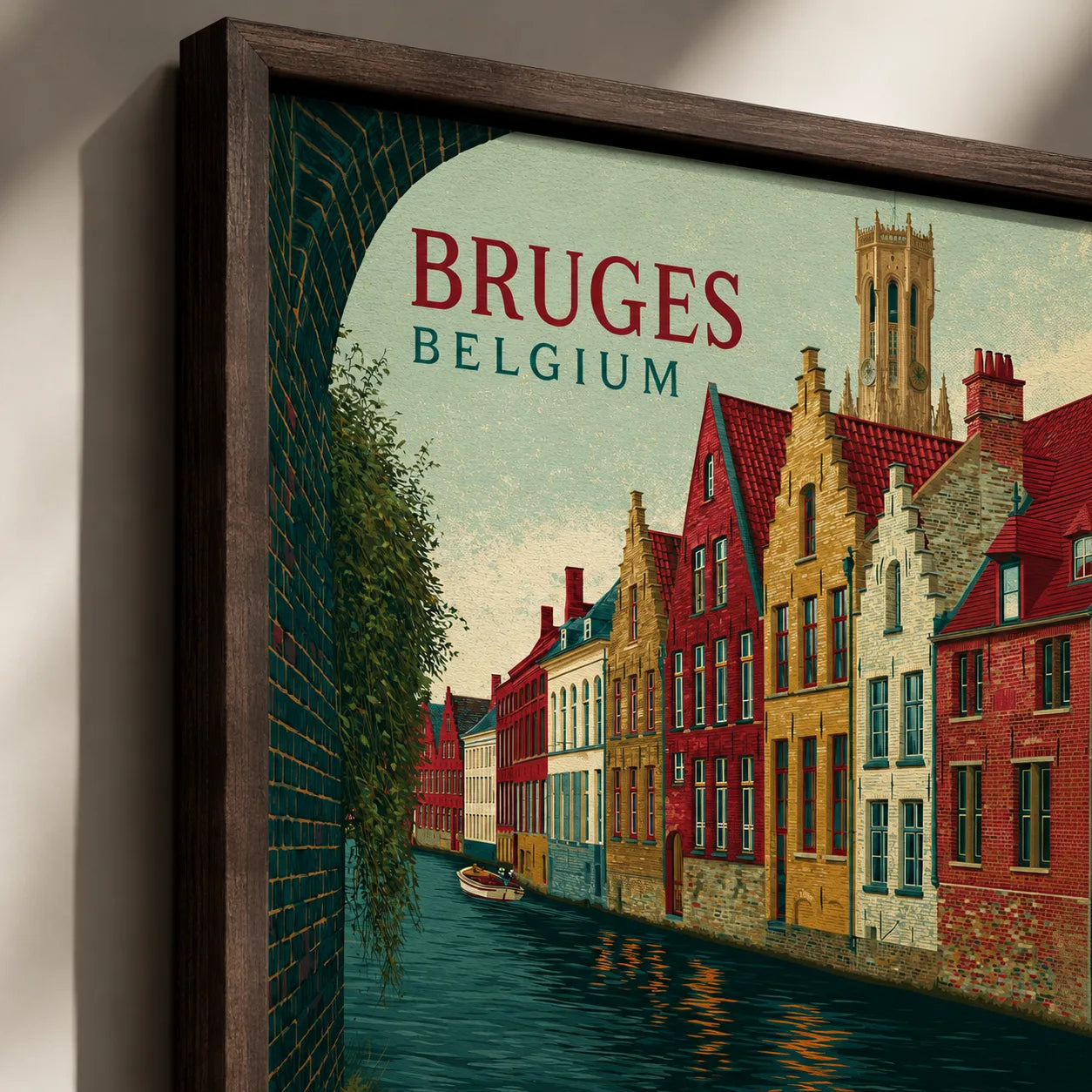 Bruges Belgium Canal Wall Art Decor - Wall Art Decor - packaging