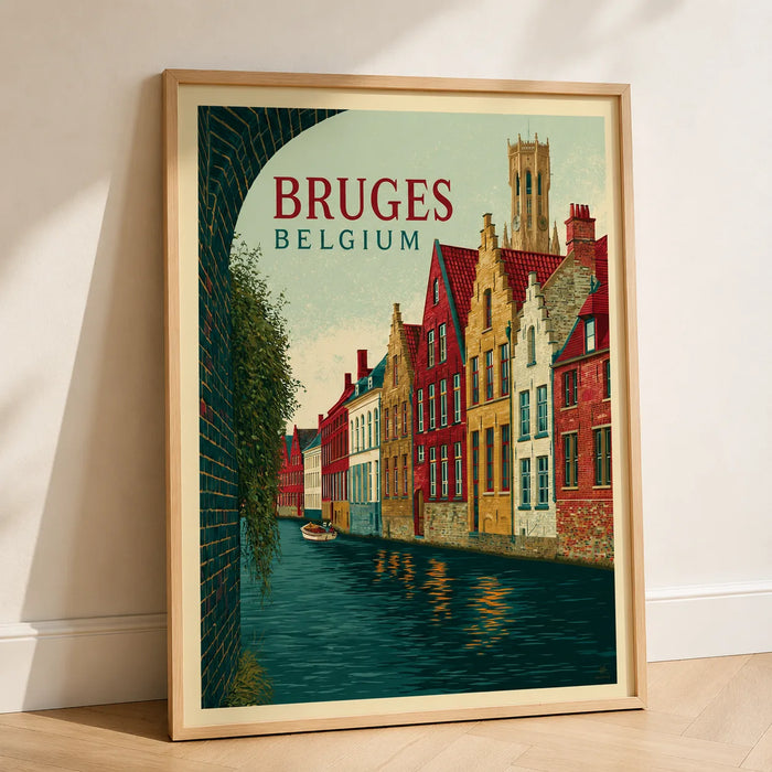 Bruges Belgium Canal Wall Art Decor