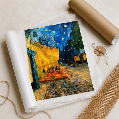 Cafe Terrace at Night Wall Art Decor - Wall Art Decor - back view
