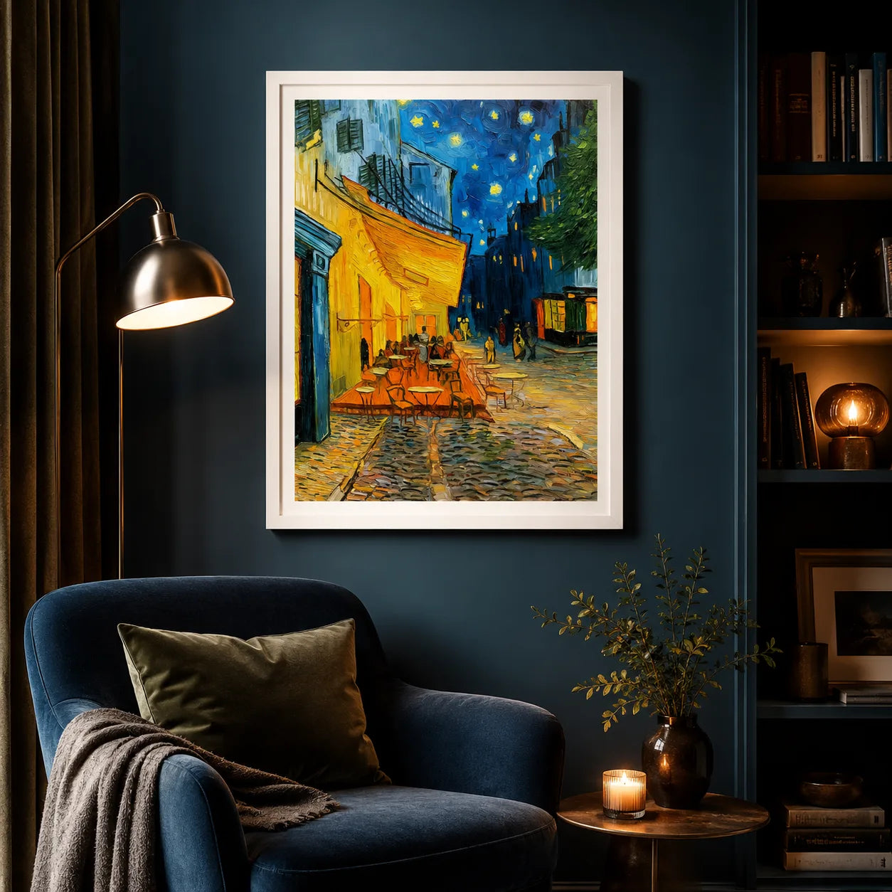 Cafe Terrace at Night Wall Art Decor - Wall Art Decor - lifestyle