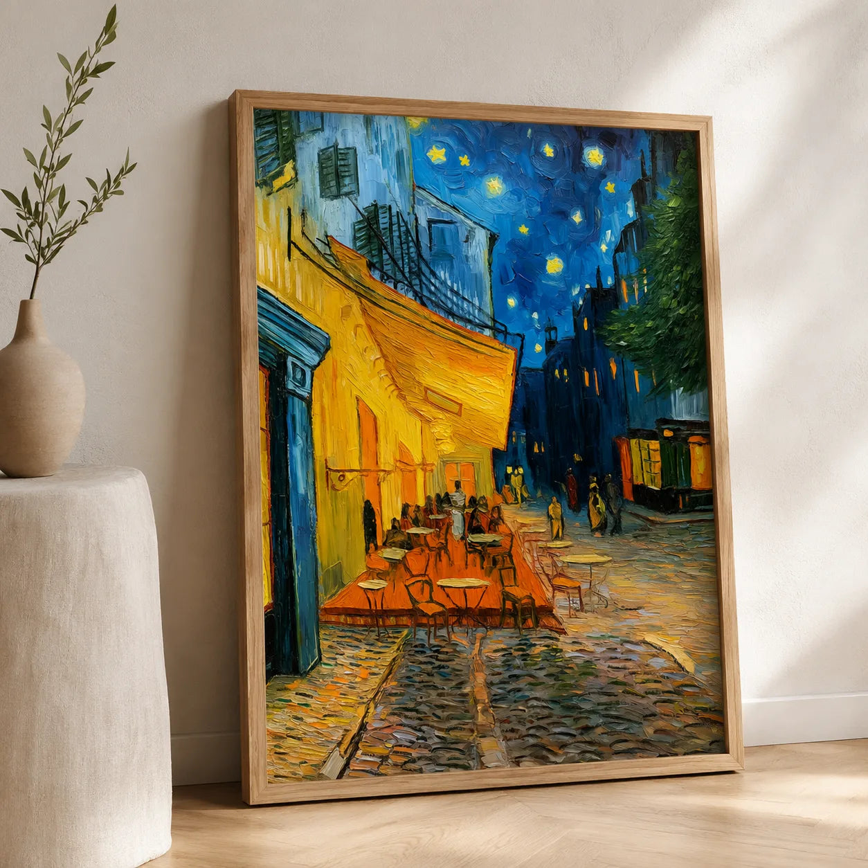 Cafe Terrace at Night Wall Art Decor - Wall Art Decor - side view