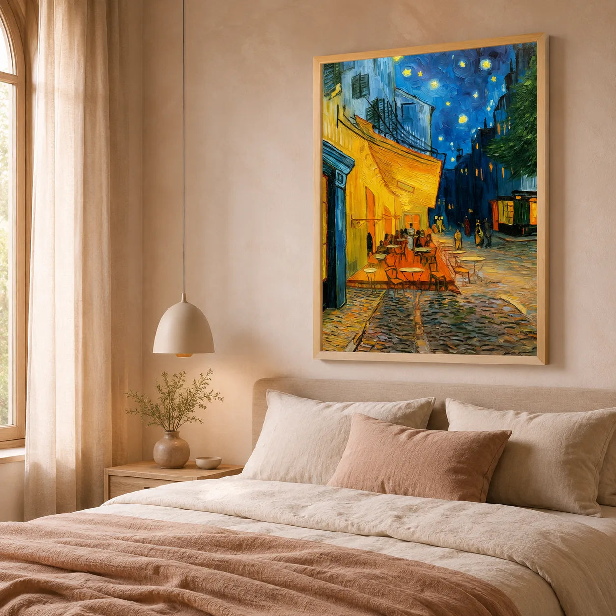 Cafe Terrace at Night Wall Art Decor - Wall Art Decor - styled