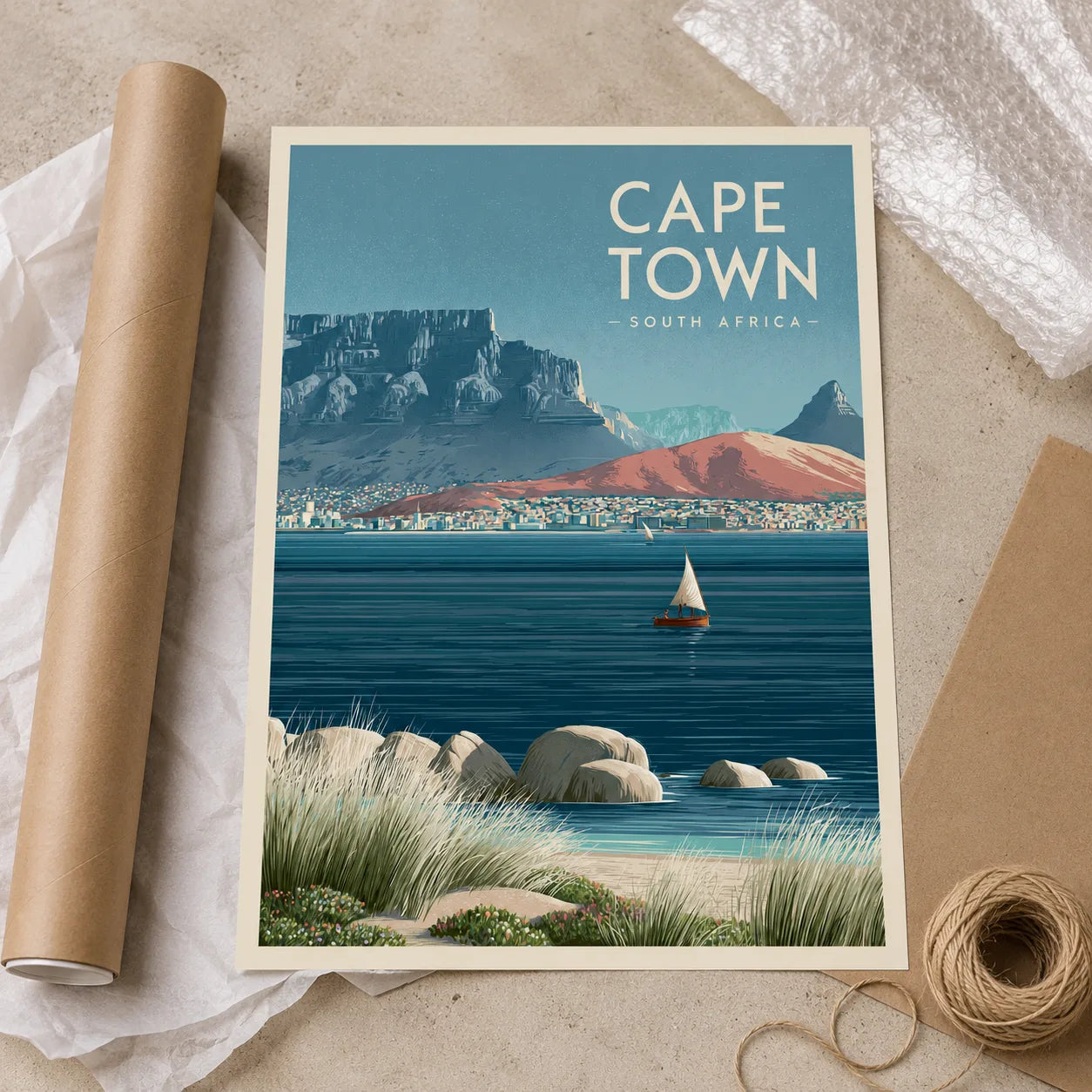 Cape Town South Africa Wall Art Decor - Wall Art Decor - back view