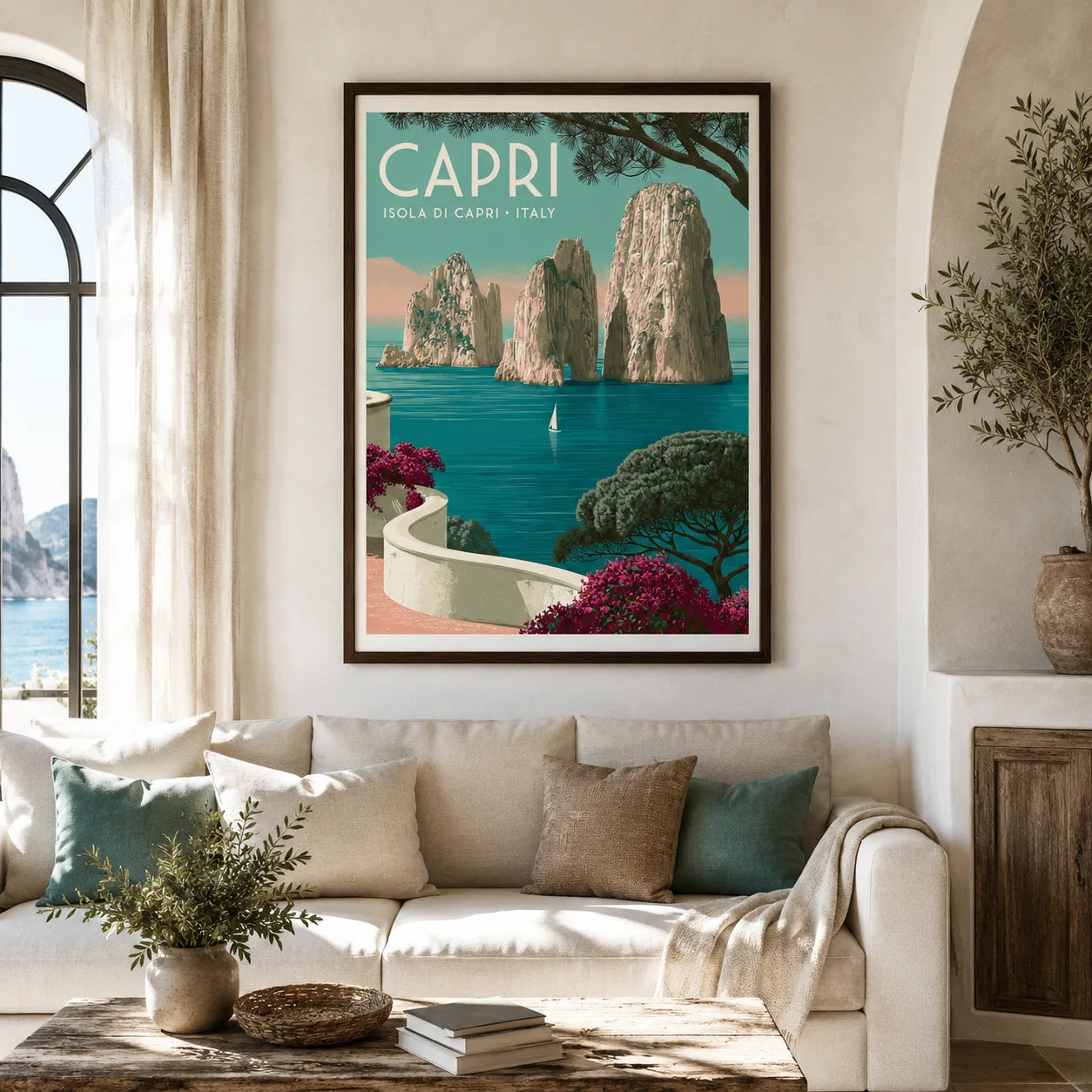 Capri Italy Travel Wall Art Decor - Wall Art Decor - detail