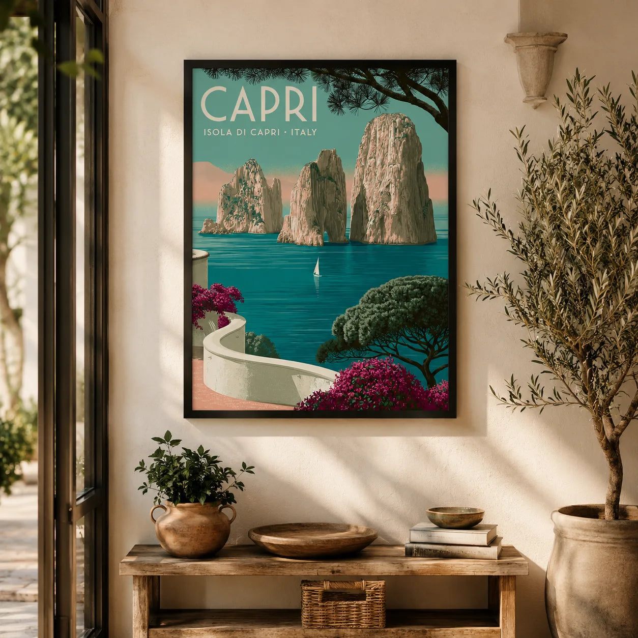 Capri Italy Travel Wall Art Decor - Wall Art Decor - in use