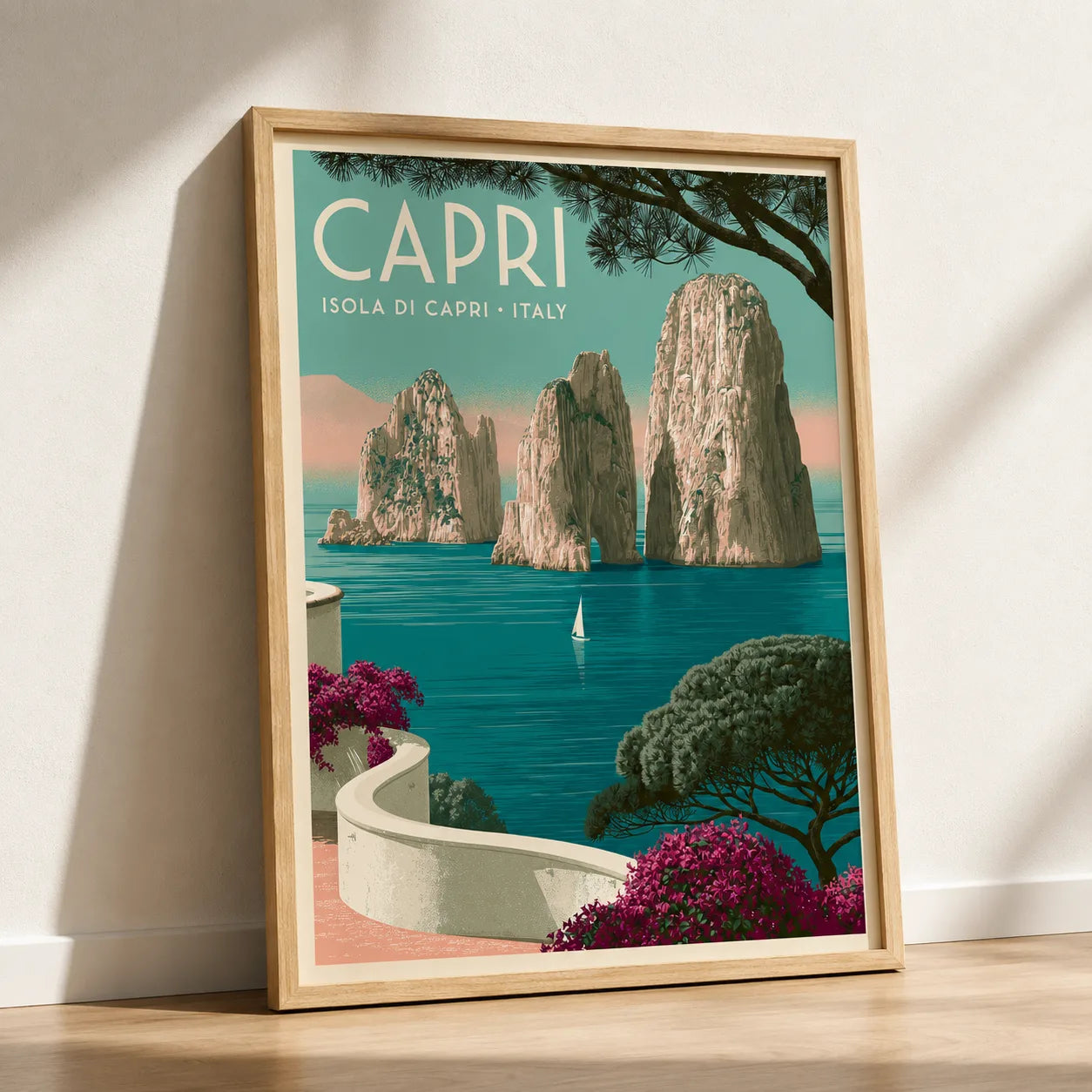 Capri Italy Travel Wall Art Decor - Wall Art Decor - side view