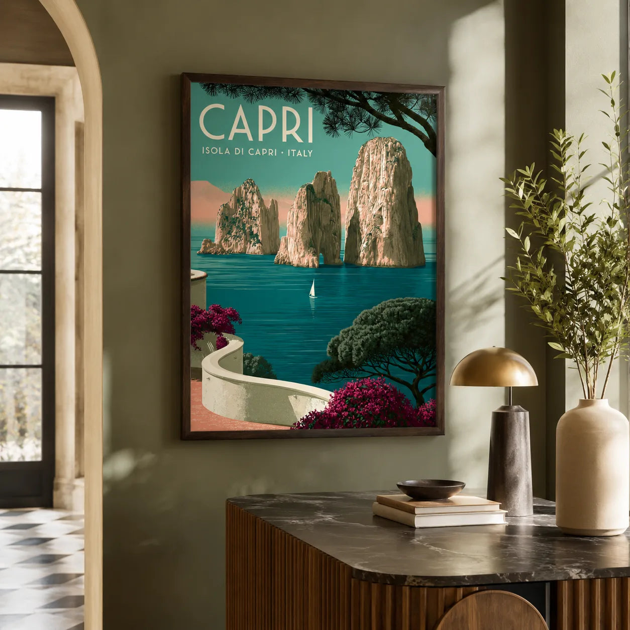 Capri Italy Travel Wall Art Decor - Wall Art Decor - styled